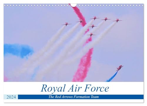 Royal Air Force The Red Arrows Formation Team (Wandkalender 2024 DIN A3 quer), CALVENDO Monatskalender: World famous Red Arrows Formation Team von CALVENDO
