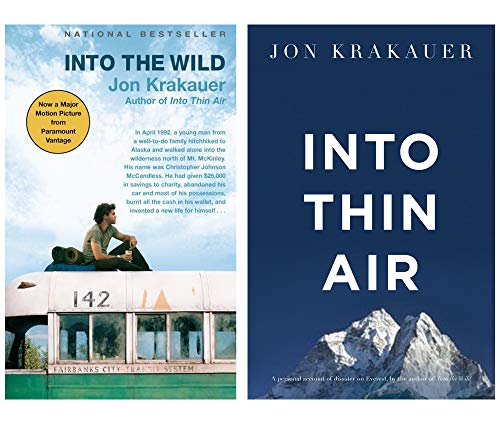 Jon Krakauer 2 Books Collection Set (Into the Wild & Into Thin Air: A Personal Account of the Everest Disaster)