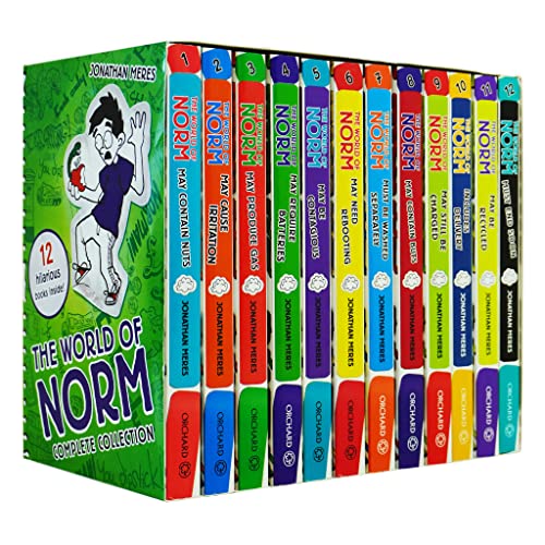 The World of Norm Collection Bücher-Set mit 12 Büchern (kann Nüsse enthalten, kann Irritationen verursachen, kann Gas erzeugen, Batterien benötigen, kann ansteckend sein, muss separat gewaschen werden)