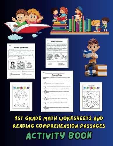 1st Grade Math Worksheets and Reading Comprehension Passages: Engaging and Educational Activity Book for Kids with Fun Exercises and Practice for Early Learning 1st Grade Math Worksheets and Reading Comprehension Passages: Engaging and Educational Activity Book for Kids with Fun Exercises and Practice for Early Learning von Independently published