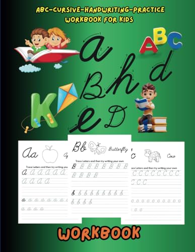 ABC Cursive Handwriting Practice Workbook for Kids Ages 4-8: Fun and Engaging Practice for Letters, Words, and Sentences | Improve Writing Skills with Traceable Worksheets ABC Cursive Handwriting Practice Workbook for Kids Ages 4-8: Fun and Engaging Practice for Letters, Words, and Sentences | Improve Writing Skills with Traceable Worksheets von Independently published