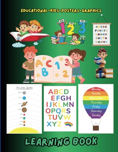 ducational Activity Book for Kids: Learning Posters & Worksheets with Addition, Subtraction, Color Names, Days of the Week, Directions, Math Symbols, ... Engaging 26-Page Workbook for Early Learners ducational Activity Book for Kids: Learning Posters & Worksheets with Addition, Subtraction, Color Names, Days of the Week, Directions, Math Symbols, ... Engaging 26-Page Workbook for Early Learners von Independently published
