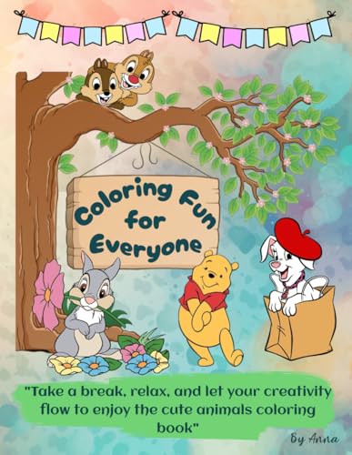 Coloring fun for everyone: Cute animals coloring book von Independently published
