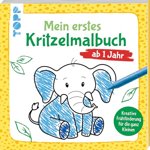 Mein allererstes Kritzelbuch ab 1 Jahr: Kreative Frühförderung für die ganz Kleinen. Mit bunten Rahmen auf jeder Seite von Frech