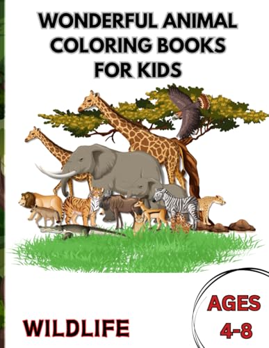 WONDERFUL ANIMALS COLORING BOOK FOR KIDS