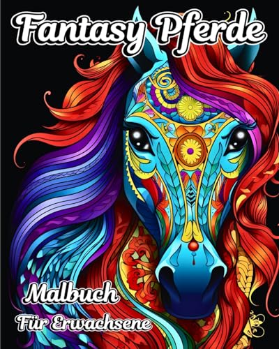 Fantasy Pferde Malbuch fr Erwachsene: Schne Designs zum Ausmalen fr Pferdeliebhaber von Blurb Inc