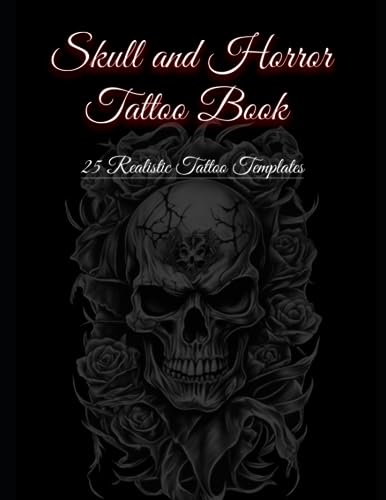 Skull and Horror Tattoo Book von Independently published