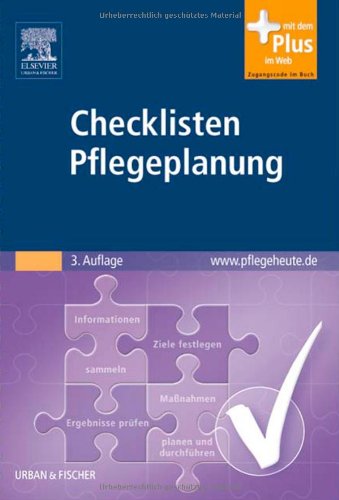 Checklisten Pflegeplanung: mit www.pflegeheute.de-Zugang