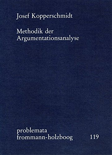 Methodik der Argumentationsanalyse (problemata, Band 119) von frommann-holzboog
