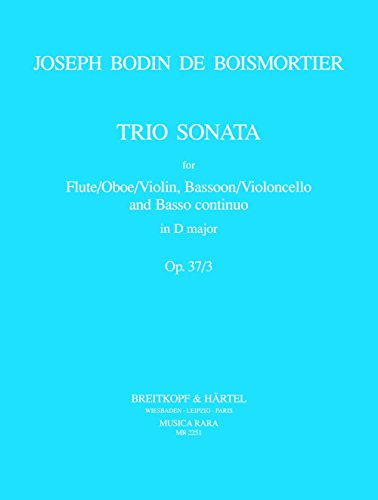 Triosonate in D-dur op. 37/3 für Flöte (Oboe, Violine), Fagott(Cello) und Bc (MR 2251)