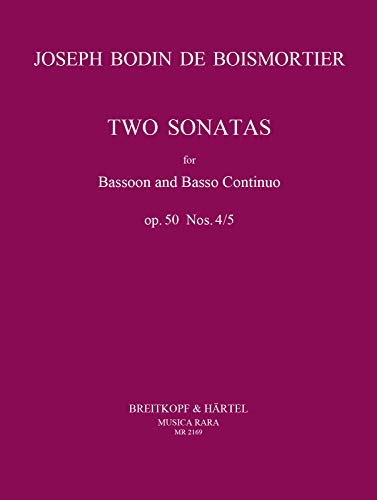 Two sonatas for bassoon and basso continuo / Zwei Sonaten für Fagott und Basso continuo: opus 50, nos. 4-5