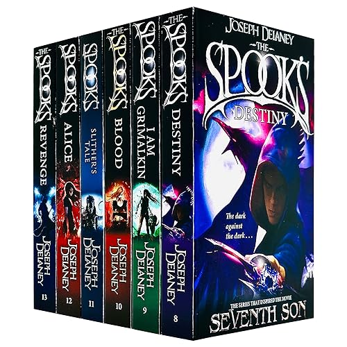 The Spooks Books 8 - 13 Wardstone Chronicles Collection Set by Joseph Delaney (Destiny, I Am Grimalkin, Blood, Slither's Tale, Alice & Revenge)