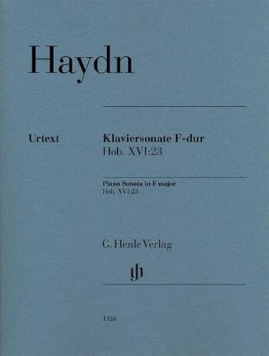 Klaviersonate F-dur Hob. XVI:23: Besetzung: Klavier zu zwei Händen (G. Henle Urtext-Ausgabe) von G. Henle Verlag