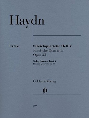 Streichquartette Bd. 5 Op. 33 - Russische Quartette: Besetzung: Streichquartette (G. Henle Urtext-Ausgabe)