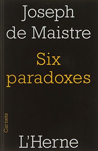 Six paradoxe : A Madame la Marquise de Nav. von L'Herne