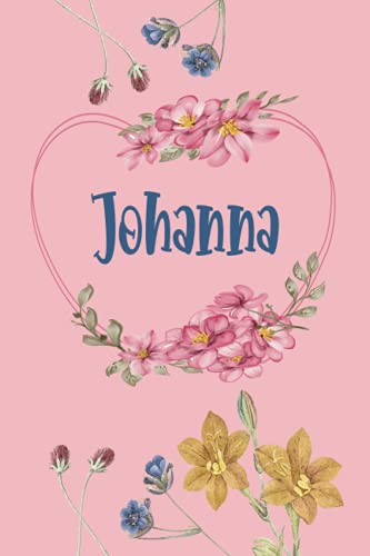 Johanna: Schönes Geschenk Notizbuch personalisiert mit Namen Johanna, perfektes Geburtstag für Mädchen und Frauen 6x9 Zoll,110 Seiten