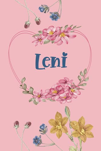 Leni: Schönes Geschenk Notizbuch personalisiert mit Namen Leni, perfektes Geburtstag für Mädchen und Frauen 6x9 Zoll,110 Seiten