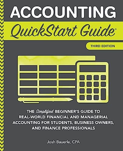 Accounting QuickStart Guide: The Simplified Beginner's Guide to Financial & Managerial Accounting For Students, Business Owners and Finance Professionals (Starting a Business - QuickStart Guides) Accounting QuickStart Guide: The Simplified Beginner's Guide to Financial & Managerial Accounting For Students, Business Owners and Finance Professionals (Starting a Business - QuickStart Guides) von Clydebank Media LLC