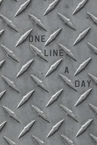 One Line A Day: 5 Year Memory Book, Five Years Of Memories, Steel Metal Pattern (Writing Journals For Men And Dads)