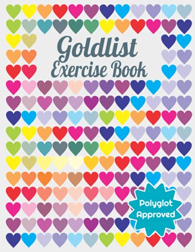 Goldlist Method Exercise Book - Colored Heart Pattern - 180 pages: 34 Lines per page (Goldlist series, Band 5)