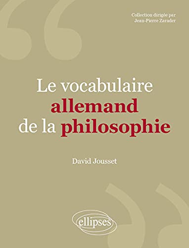 Vocabulaire allemand de la philosophie (Vocabulaire de)