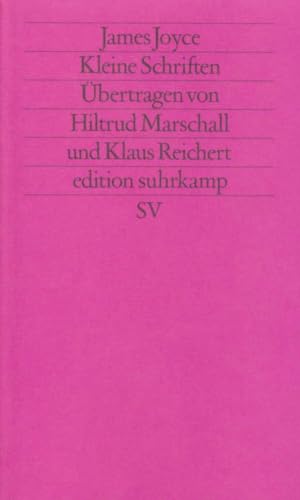 Werkausgabe in sechs Bänden in der edition suhrkamp: Band 4: Kleine Schriften Werkausgabe in sechs Bänden in der edition suhrkamp: Band 4: Kleine Schriften von Suhrkamp Verlag