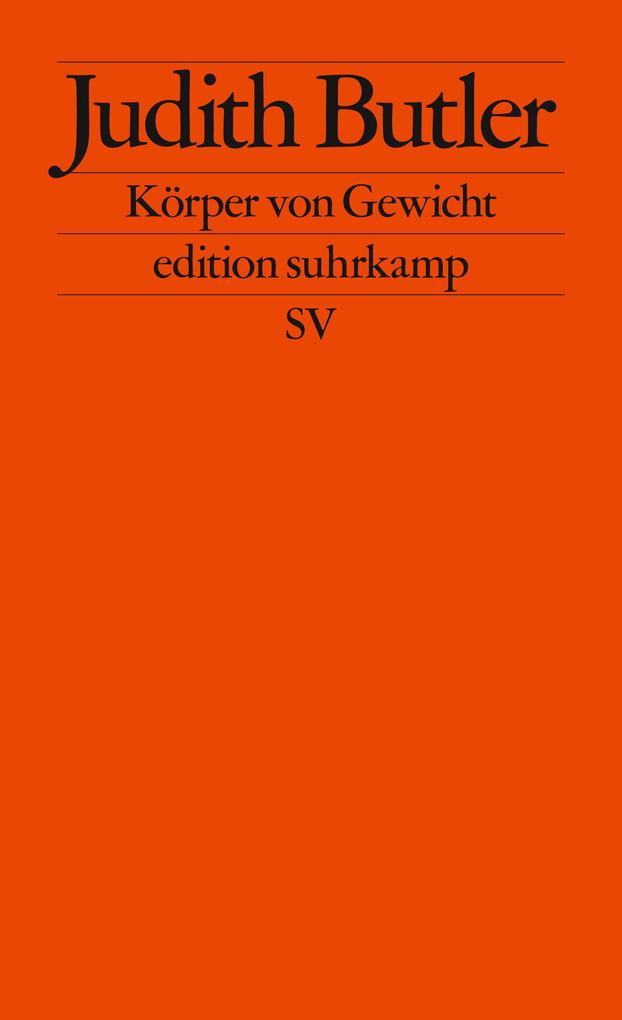 Körper von Gewicht von Suhrkamp Verlag AG
