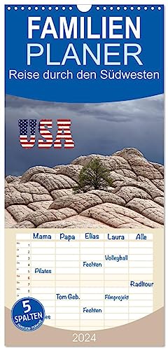 Familienplaner 2024 - USA - Reise durch den Südwesten mit 5 Spalten (Wandkalender, 21 cm x 45 cm) CALVENDO