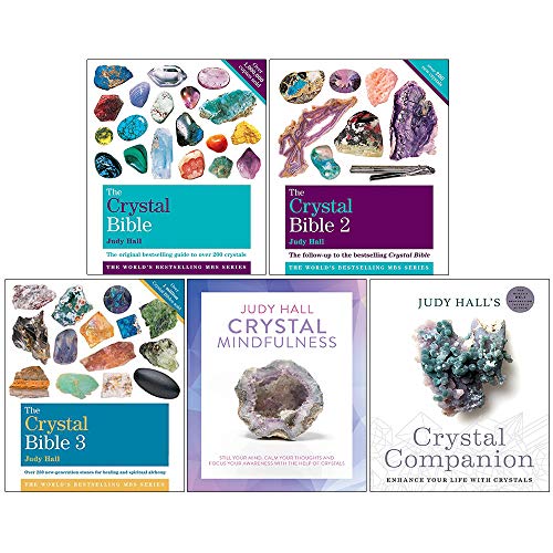 Judy Hall 5 Books Collection Set (The Crystal Bible, The Crystal Bible 2, The Crystal Bible 3, Crystal Mindfulness & Crystal Companion)