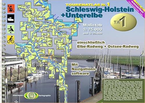 TourenAtlas Wasserwandern / TA1 Schleswig-Holstein-Unterelbe: Wassersport- und Radwanderatlas TourenAtlas Wasserwandern / TA1 Schleswig-Holstein-Unterelbe: Wassersport- und Radwanderatlas