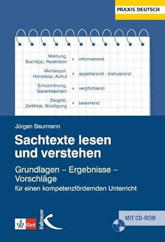Sachtexte lesen und verstehen: Grundlagen – Ergebnisse – Vorschläge für einen kompetenzfördernden Unterricht: Analysen - Ergebnisse - Vorschläge für ... Unterricht (Praxis Deutsch) von Kallmeyer'sche Verlags-