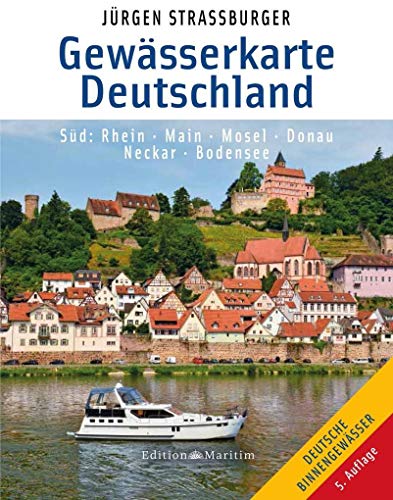Gewässerkarte Deutschland Süd: Rhein, Main, Mosel, Donau, Neckar, Bodensee