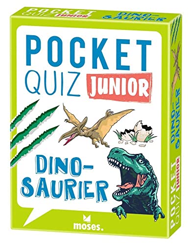 Moses. Pocket Quiz Junior – Dinosaurier, Das Kinderquiz für Dino-Fans mit 100 Fragen und Fakten rund um die Urzeitgiganten T-Rex, Stegosaurus und Co., Für Kinder ab 8 Jahren Moses. Pocket Quiz Junior – Dinosaurier, Das Kinderquiz für Dino-Fans mit 100 Fragen und Fakten rund um die Urzeitgiganten T-Rex, Stegosaurus und Co., Für Kinder ab 8 Jahren