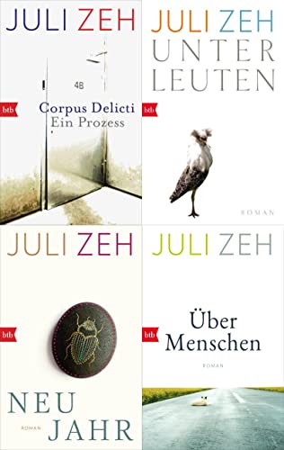 Corpus Delicti/ Unter Leuten/ Neujahr/ Über Menschen von Juli Zeh im Set + 1 exklusives Postkartenset