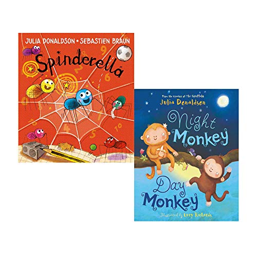 Julia Donaldson 2 Books Collection Set Spinderella, Night Monkey Day Monkey Julia Donaldson 2 Books Collection Set Spinderella, Night Monkey Day Monkey
