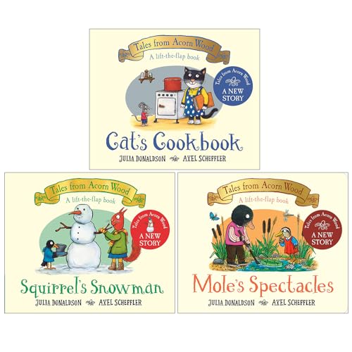 Julia Donaldson Tales From Acorn Wood Series Collection 5 Books Set (Fox's Socks, Hide-And-Seek Pig, Rabbit's Nap, Postman Bear, Cat's Cookbook)