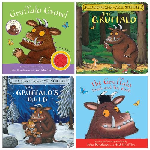 My Gruffalo 4 Books Collection Set by Julia Donaldson & Axel Scheffler (Gruffalo Growl, The Gruffalo, The Gruffalo's Child, The Gruffalo Touch and Feel Book)
