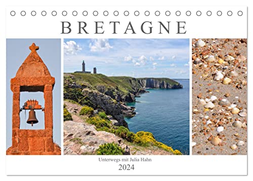 Bretagne - unterwegs mit Julia Hahn (Tischkalender 2024 DIN A5 quer), CALVENDO Monatskalender von CALVENDO
