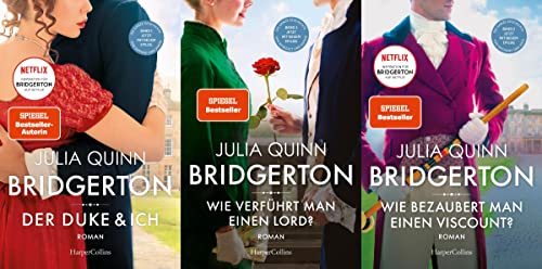 3 Bridgerton-Romane zur Netflix-Serie im Set + 1 exklusives Postkartenset