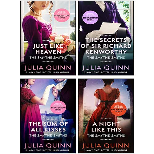 Julia Quinn Smythe-Smith Quartet Series Collection 4 Bücher Set (A Night Like This, Just Like Heaven, The Sum of All Kisses, The Secrets of Sir Richard Kenworthy)