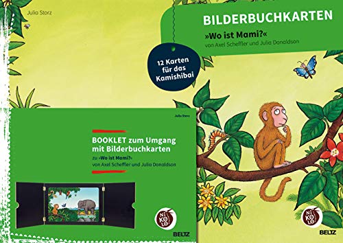 Bilderbuchkarten »Wo ist Mami?« von Axel Scheffler und Julia Donaldson: 12 Karten für das Kamishibai, mit Booklet (Beltz Nikolo)