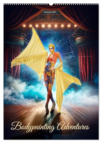 Bodypainting Adventures (Wandkalender 2025 DIN A2 hoch), CALVENDO Monatskalender von CALVENDO