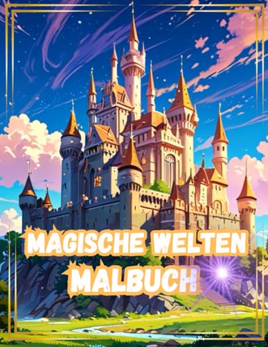 Magische Welten - Malbuch für Erwachsene: Fantasy Ausmalbuch mit Magischen Burgen, mittelalterlichen Landschaften und Dörfern für Senioren und Jugendliche von Independently published