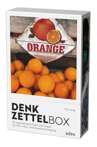 DENKZettelbox - Aufstellbox: 30 ungewöhnliche Fotos und Fragen. Zur Hirn-, Herz- und Gesprächsanregung von adeo Verlag