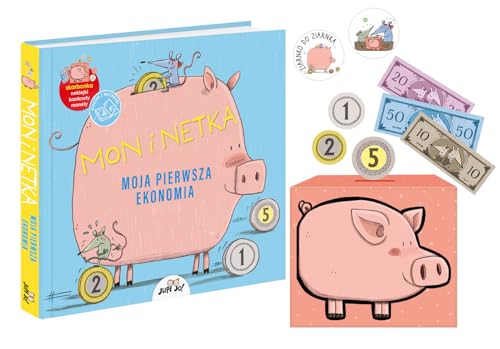 Mon i Netka Moja pierwsza ekonomia: Książka z okienkami i akcesoriami: skarbonką, monetami, banknotami i naklejkami von JUPI JO!