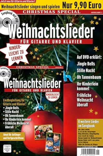 Best Of Songs 2: Weihnachtslieder für Gitarre und Klavier: Ideal für Anfänger und Fortgeschrittene. Liedbegleitung für Gitarre und Klavier: Jingle ... kommet, Fröhliche Weihnacht überall