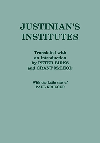 Justinian's "Institutes" von Cornell University Press
