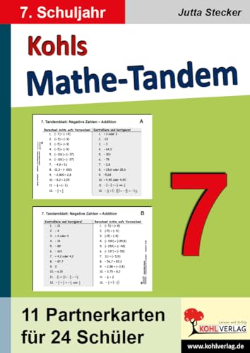 Kohls Mathe-Tandem 7: Partnerrechnen im 7. Schuljahr von KOHL VERLAG Der Verlag mit dem Baum