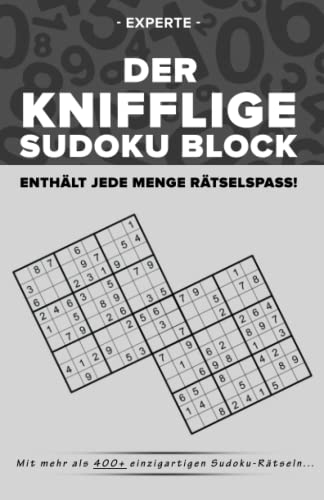 Der knifflige Sudoku Block - Extrem: Über 400+ unterschiedliche und einzigartige Sudoku Rätsel mit extremem Schwierigkeitsgrad [Level 4/4]