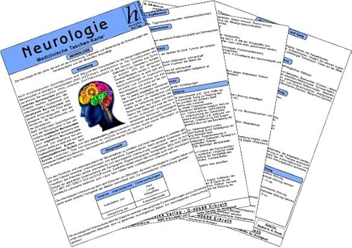 Neurologie - Medizinische Taschen-Karte Neurologie - Medizinische Taschen-Karte
